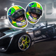 Roborace CEO Lucas di Grassi and the Roborace self-driving car.